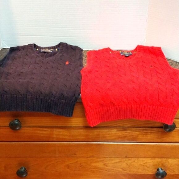 2 Boy's Polo Ralph Lauren Sweater Vests...EUC...Size 3T. - Picture 1 of 5